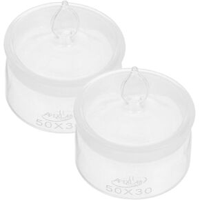 GARVALON Weighing Bottle Holder 2pcs Glass Weighing Jar for Labs Experiment Bottles in Kuwait