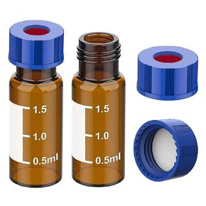 2mL HPLC Autosampler Vials, 1000 Pack – 9-425 Clear Glass Vials with Blue Screw Caps, Graduation & Writing Patch, PTFE/Silicone Septa for LC Sampling in Saudi Arabia