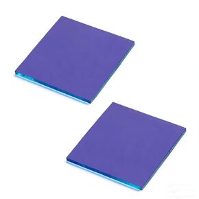 2 Pcs Cobalt Blue Glass Sheet for Chemistry Experiments Lab Filtering Lens Flame Color Reaction Observation Tool High-Temperature Resistant （2 * 2in） in Kuwait