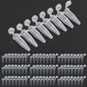 LemonRoad 125 Strips 0.2 ml PCR Tubes with Shingled Flat Caps PCR Reaction Microcentrifuge Tube in Kuwait