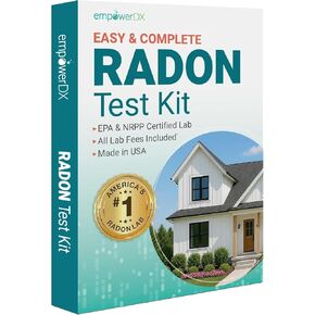 مجموعة اختبار الرادون إمبلي دي إكس، مدرجة في قائمة وكالة حماية البيئة (EPA)، معتمدة من NPPR، تحقق من مستويات غاز الرادون في منزلك، النتائج في غضون 3-5 أيام in Kuwait