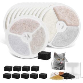 10 عبوات من المرشحات البديلة المتوافقة مع Solo 2/Solo SE وE versweet 2S/3/3 Pro، فلتر قطن ثلاثي الطبقات مع الكربون المنشط وراتنج التبادل الأيوني وإسفنجة المضخة، عالي الكفاءة in Kuwait