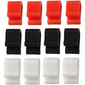 12pcs Dutch Oven Lid Protector Clips – Silicone Pot Lid Bumpers in Black, White & Red for Stacking, Lifting & Displaying Dutch Oven Pots in Kuwait