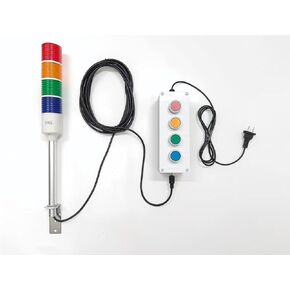 أضواء برج المكدس LED 4 ألوان أحمر / أصفر / أخضر / أزرق مصباح إشارة تشغيل / إيقاف محول صناعي، ضوء أندون، قابس أمريكي (بدون صفارة) in Kuwait