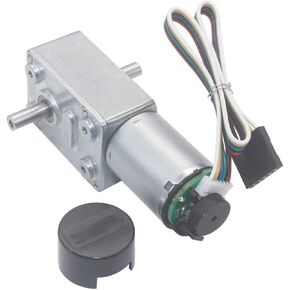 محرك توربين ELLANA بسرعة 12 فولت 12 فولت JGY370 محرك صغير مصقول 12 فولت تروس بمحرك تيار مستمر محرك ذو عزم دوران عالي مع دودة تشفير يمكن التحكم فيها (الحجم: 6 دورة في الدقيقة، اللون: 12 فولت) in Kuwait