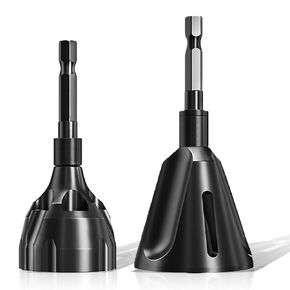 2PCS Tungsten YG8 Carbide Chamfer Set, Professional External Burr Removal Deburring Drill Bit, Fits for 1/8"-3/4" Solid & 3/16"-1" with Chip Discharge Notch, Quick-Release 1/4" Hex Shank in Kuwait