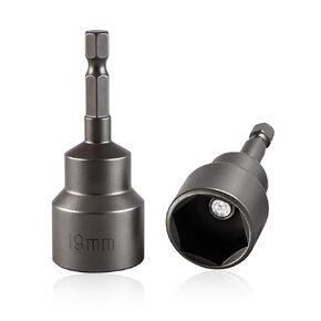 2 Packs Leveling Scissor RV Jack Socket, Premium Drill Adapter with 1/4in Quick Connect Hex Shank, Compatible with 3/4in(19mm) Hex Drive Jacks, Power Nut Driver Bit Set in Kuwait