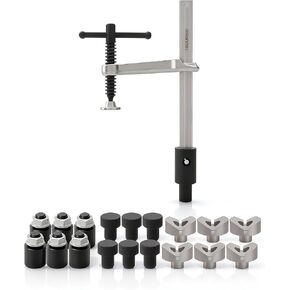 مشابك طاولة لحام مكونة من قطعتين - سعة فتح 6.5 بوصة لفتحات مقاس 5/8 بوصة (16 مم) - مشابك تركيب لحام احترافية من الفولاذ الكربوني لتشغيل المعادن وتصنيعها بدقة in Kuwait