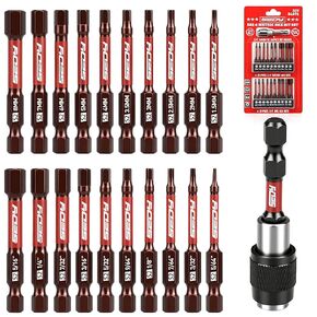 21-Piece 2.5" Hex Head Allen Wrench Drill Bit Set, 1/4" Hex Screwdriver Bits Set with Durable Magnetic Impact Bit Holder, SAE & Metric Allen Key, S2 Steel, Mechanic Home Repair in Kuwait