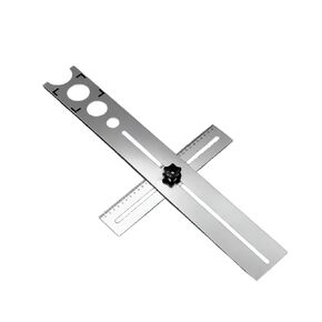 Adjustable Ceramic Tile Hole Locator, Stainless Steel Drill Guide for Marble, Glass Ceramic Floor Drilling 300mm Measuring Range Hole Sizes: 25mm, 40mm, 45mm, 55mm Ideal for DIY Professional Use in Kuwait