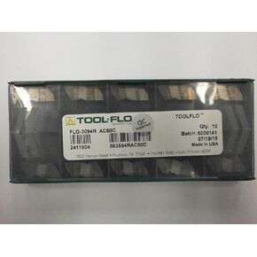 10pc) Tool-Flo FLG 3094R AC50C Carbide Grooving Insert Top Notch Coated NG 3094R .094" Wide ToolFlo Tool Flo AC50 in Saudi Arabia