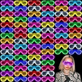 80 Pack LED Glasses, Light Up Glasses, 5 Neon Color Party Supplies for Kids Adult, Shutter Shades Light up Glasses, Glow Sticks Sunglasses Party Favors Birthday Christmas Carnival Party Glow Toys in Kuwait