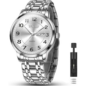 Men's Watches Fashion Casual Leather Watches for Men Big Face Easy Read Arabic Numerals Mens Watches Quartz Analog Luminous Waterproof Men Watch Day Date Classic Luxury Dress Men's Wrist Watches in Saudi Arabia