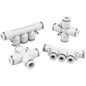 4 6 8 10 12 مم OD أنبوب PZA PK PKG أبيض 4 5 طرق تركيب هواء هوائي سريع الإصدار دفع لتوصيل اتحاد المنوع (PK 6 مم) in Kuwait