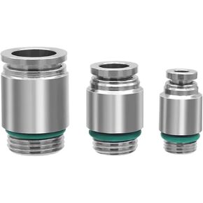304 Stainless Steel Pneumatic Coupling Quick Connector 4 6 8 10 12mm Thread Hexagon Fitting 50Pcs(BXG-POC4-G01) in Kuwait
