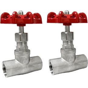 ZKH قطعتان من صمام الكرة الأرضية - 3/4 بوصة NPT من الفولاذ المقاوم للصدأ أنثى × خيط أنثى، 316 صمام تحكم دوار عالي التحمل in Kuwait