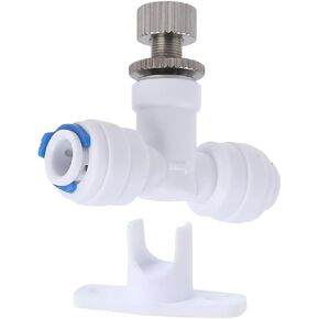 Haruyuki RO Water Flow Control Valve,Adjustable 2-Way Needle Valve with Base,1/4" OD Hose Connector, POM Plastic Pressure Reducer and Flow Regulator for Reverse Osmosis Water Purifier System,White,1P in Kuwait