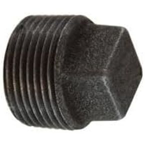 MIDLAND INDUSTRIES 65660 Cored Square Head Plug, 3 in MPT, Iron, Black in Kuwait