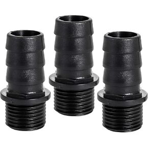 3/4 بوصة بارب × 3/4 بوصة NPT موصل ذكر، 3 عبوات، تركيب خرطوم بلاستيكي، محول، خرطوم صناعي بارب إلى تجهيزات الأنابيب in Kuwait