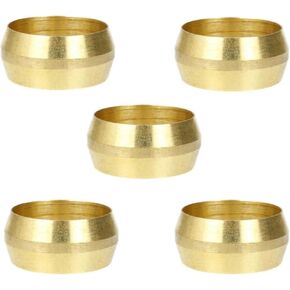 غلاف أنابيب ضغط 60J 3/4 بوصة - لتوصيل خط أنابيب من نوع بطاقة ضاغط الهواء 60J-5Pack - حلقة ضغط نحاسية - 5 عبوات من النحاس الصلب الأصفر in Kuwait