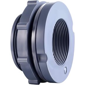 Outus 2 Inch PVC Bulkhead Fitting Water Tank Connector for Rain Barrels, Aquariums, Ponds or Water Tanks in Kuwait