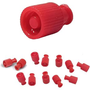 سدادات قفل Luer، حمراء، مزدوجة الوظيفة لموصلات الذكور والإناث، مغلفة بشكل فردي، 100 قطعة in Kuwait