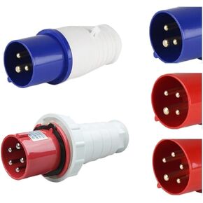 1 قطعة المكونات الصناعية للماء IP44 3 القطب 4 5 دبوس مقبس الغبار IP67 الذكور والإناث 16a 32a 63a 125a (Ip44 32a ، 4 P-WALL شنت المكونات) in Kuwait