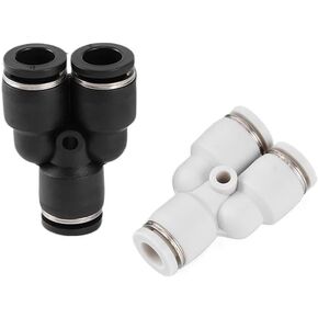 2 قطعة موصل هوائي PY - قطر متغير ثلاثي الاتجاه من النوع Y، أنبوب، مكون، قابس بلاستيكي سريع (WhitePY14) in Kuwait