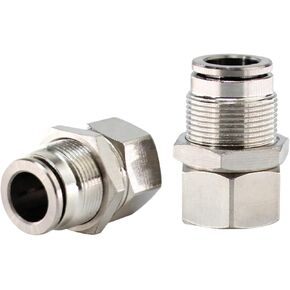 Brass Pneumatic Push Fitting Bulkhead Female Push-In Condition Thread Connection Machinery 8mm 5Pcs in Kuwait