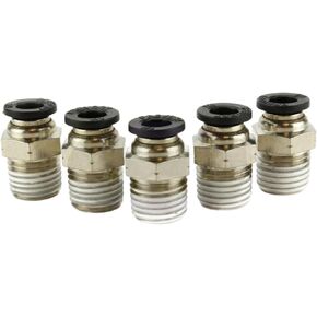 ضاغط الهواء RPDMR4121 في لقفل التوصيل المستقيم - لجزء الأنظمة الهوائية لضاغط الهواء بريفوست RPD-MR-4121 - تركيبات موصل مستقيم بقفل دفع - 1/4 بوصة MNPT x 1/4 OD أنبوب أنثى 5 قطع in Kuwait