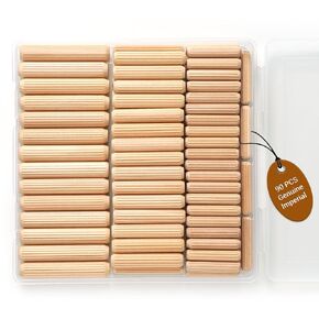 طقم دبابيس وتد خشبية 90 قطعة DIY، بأقطار إمبراطورية حقيقية 1/4، 5/16، 3/8 بوصة مسامير خشبية لإصلاح الأثاث، أعمال النجارة in Kuwait