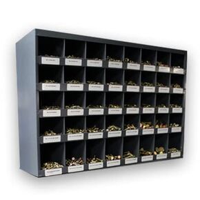 Titan Industrial Supply- 2,230 pcs Grade 8 Coarse Hardware Assortment Kit with Hex Cap Screws, Hex Nuts, Nylon Locknuts, Washers, & Durham 40 Hole Metal Bin in Kuwait