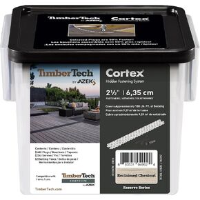 TimberTech Cortex Collated Hidden Screws and Plug System for Fastening Composite Decking - Pack of 224 Deck Plugs to Cover 100 LF (Driftwood) in Kuwait