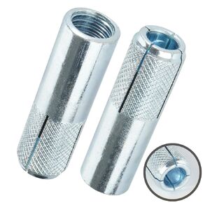 Party Animal Drop-in Anchors, 4PCs 5/8"-11 Zinc-Plated for Concrete, Secure Mounting, Industrial-Strength, Easy Installation - Internal Forced Expansion Screw Bolts for Solid Concrete in Kuwait
