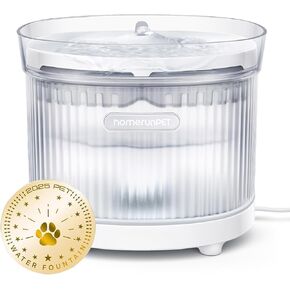 HomeRunPet Wireless Pump Cat Water Fountain - Detachable Design for Easy Cleaning, Multi-Cat Water Dispenser with Chew-Proof Base in Kuwait