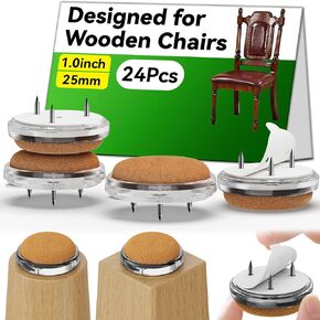 Nail on Felt Pads | Felt 16Pack | Wooden Chair Specific, Premium Floor Protectors | Nail On Chair Leg Pads, Nail in Furniture Pads for Furniture Legs |Protect Floors Anti-Scratch Reduce Noise in Saudi Arabia