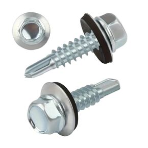 50 Sets of Heavy-Duty Stainless Steel Self-Tapping Screws and Rust-Proof with Washers, Suitable for Outdoor Metal in Saudi Arabia
