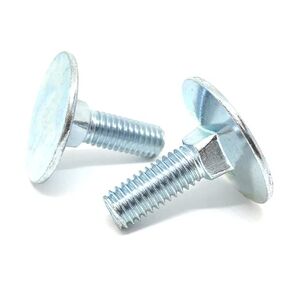 (10 Pieces) 1/4-20x2-1/2 Round Head Square Neck Elevator Bolts UNC Coarse Full Threads Zinc Clear in Saudi Arabia