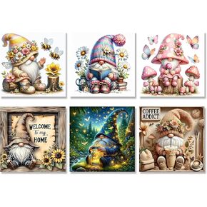 NEGEKFKX 6 Pack Halloween Diamond Art Kits for Adults Beginners,Horror Diamond Painting Kits for Adults,5D Full Drill DIY Diamond Dot Gem Art Kit Wall Home Decor Arts Craft 12x16 inch in Saudi Arabia