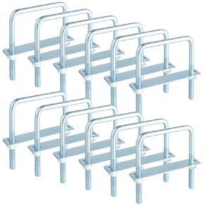 6 Pcs U Bolts 4 Inch Wide Zinc Plated, 3/8" x 4" x 5" Square U Bolt Carbon Steel for Sailboat Trailers, Tube, Industrial Supplies in Saudi Arabia