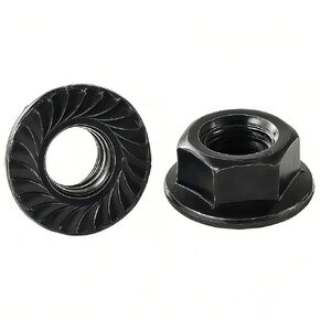 M10-1.5mm Metric Grade 10.9 Alloy Steel Serrated Flange Lock Nuts,Heat Treated,Black Oxide Finish,10PCS in Saudi Arabia