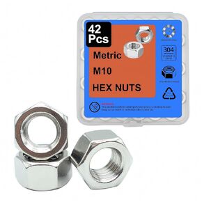 55 Pack 3/8"-16 Hex Nuts, 304 Stainless Steel (A2-70), Standard Inch Coarse Thread Hardware Nuts in Saudi Arabia