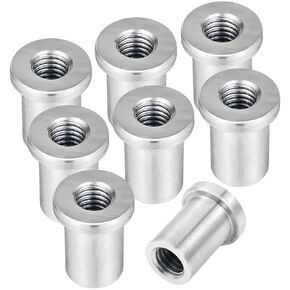 8PCS Weld Nuts,Weld-On Nuts 1/2"-13 Thread, 1-1/4"Long Threaded, Weld-on Nuts Stepped Female, Weld Nuts Made in Low-Carbon Steel, Easier to Welding in Kuwait