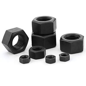 Lock Nuts Kit, 5Pcs Grade 8. Black Fine Thread Hex Nuts GB6170 Hexagon Nut Carbon Steel M8 M10 M12(M8) in Kuwait