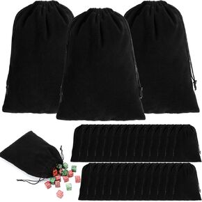 100 Pcs 4 x 6 Inch Velvet Drawstring Bags Small Jewelry Pouches Black Velvet Gift Bags with Drawstring for Earring Watch Storage Christmas Wedding Party Favors, Black in Kuwait