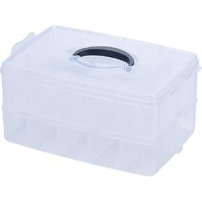 Simthread Embroidery Thread Organizer for 60 Spools with Removable Baffle 3 Layers, Sewing Thread Organizer for Threads Bobbins, Kids Toy, Beauty Supplies, Nail Polish, Jewelry in Kuwait