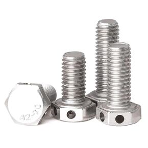 304 Stainless Steel M10 Drilled Hex Head Screws, Safety Wire Bolts with Cross Holes for Locking, Vibration-Resistant Fasteners (M10X100 [2 Pieces]) in Kuwait