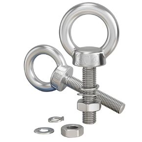 304 Stainless Steel Eye Bolt and Nut Set M8, 2-Pack with Washers for Through-Wall Mounting and Rigging, Complete Hardware Sets (M8*70 (2 PCS)) in Kuwait
