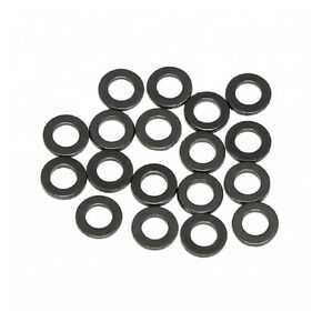 MIUYTRN 50pcs M19 Nylon Graphite Washer Flat Washers Plastic Gasket Ultra-Thin Gaskets High Quality High Temperature Resistance Black cuicui(19mmx25.7mmx0.8mm) in Kuwait