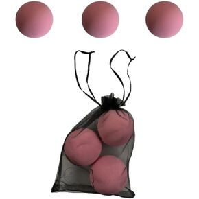 كرات يد مطاطية ملونة من Sky Bounce لكرة اليد الترفيهية، وكرة العصا، وكرة المضرب، والالتقاط، والجلب، وألعاب الكلاب والعديد من الألعاب الأخرى، 2 1/4 بوصة، وردي، 3 قطع مع حقيبة AHSR in Kuwait